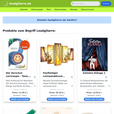 Screenshot leadgitarre.de