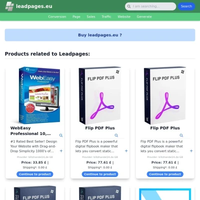 Screenshot leadpages.eu