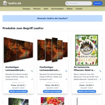 Screenshot leafro.de