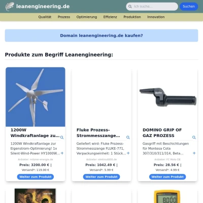 Screenshot leanengineering.de