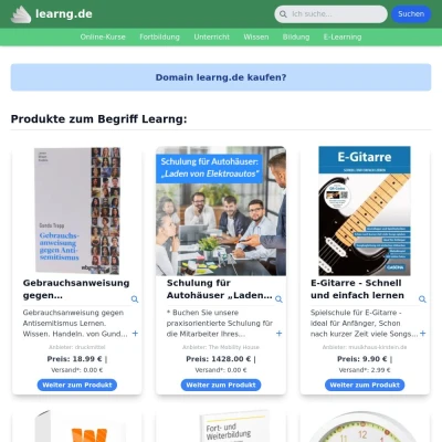 Screenshot learng.de