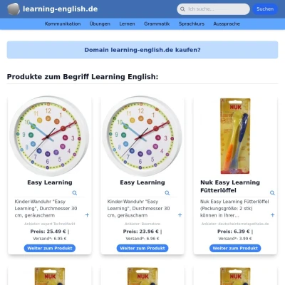 Screenshot learning-english.de