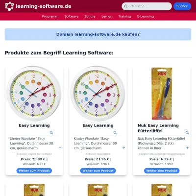 Screenshot learning-software.de