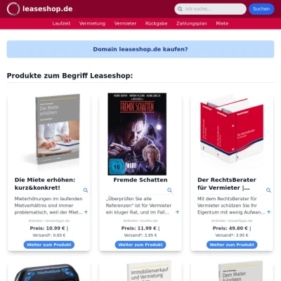 Screenshot leaseshop.de