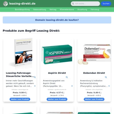 Screenshot leasing-direkt.de