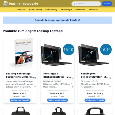 Screenshot leasing-laptops.de