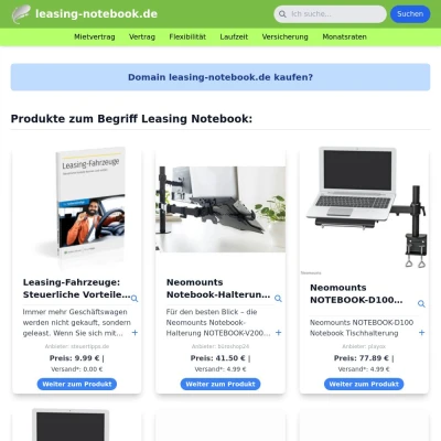 Screenshot leasing-notebook.de