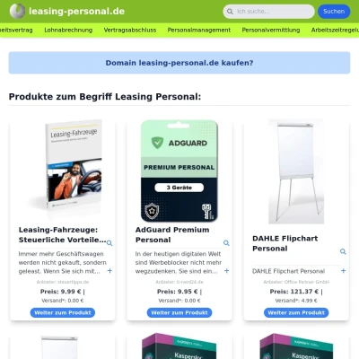 Screenshot leasing-personal.de