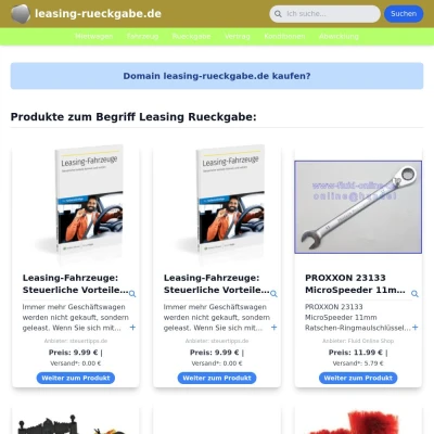 Screenshot leasing-rueckgabe.de