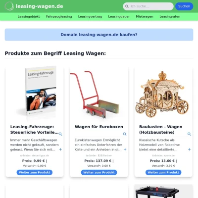 Screenshot leasing-wagen.de