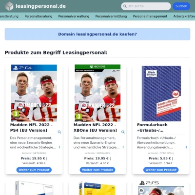 Screenshot leasingpersonal.de