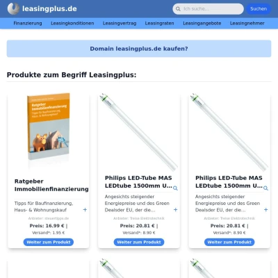 Screenshot leasingplus.de