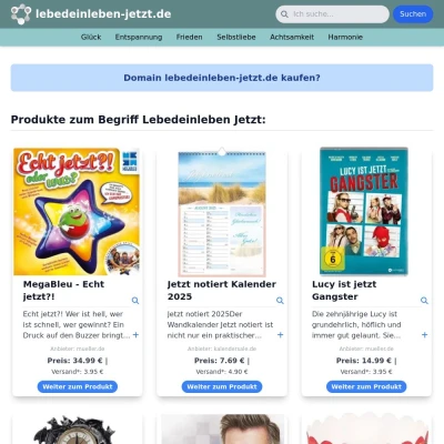 Screenshot lebedeinleben-jetzt.de