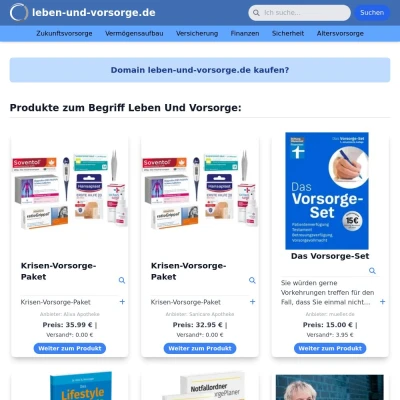 Screenshot leben-und-vorsorge.de