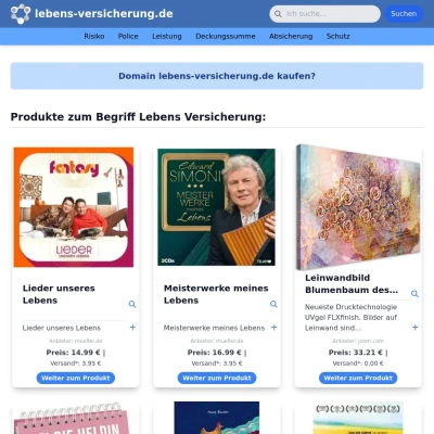 Screenshot lebens-versicherung.de