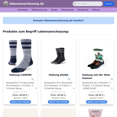 Screenshot lebensanschauung.de