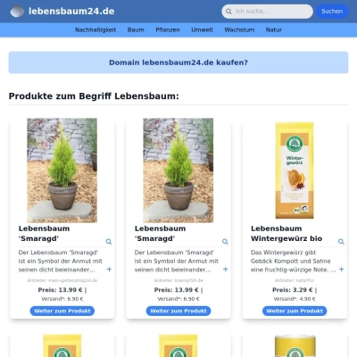 Screenshot lebensbaum24.de