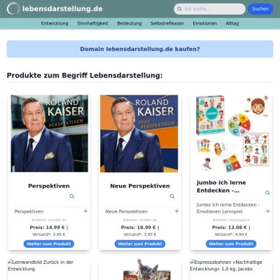 Screenshot lebensdarstellung.de