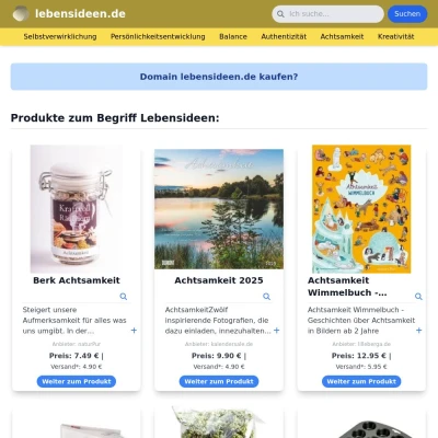 Screenshot lebensideen.de