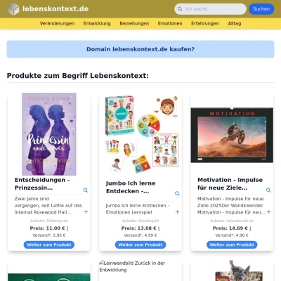 Screenshot lebenskontext.de