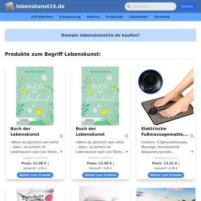 Screenshot lebenskunst24.de