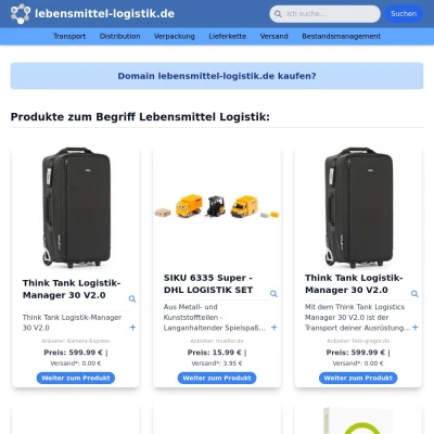 Screenshot lebensmittel-logistik.de