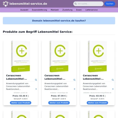 Screenshot lebensmittel-service.de