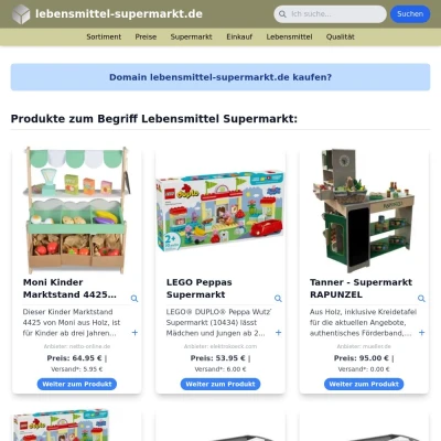 Screenshot lebensmittel-supermarkt.de