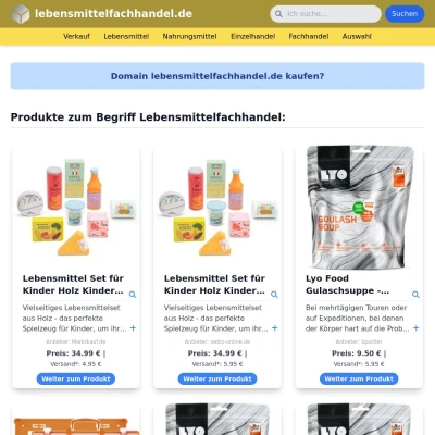 Screenshot lebensmittelfachhandel.de