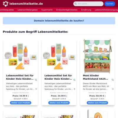 Screenshot lebensmittelkette.de