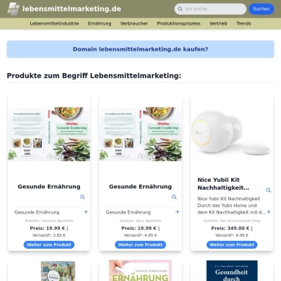 Screenshot lebensmittelmarketing.de