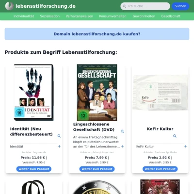 Screenshot lebensstilforschung.de