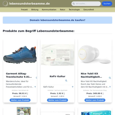 Screenshot lebensundsterbeamme.de