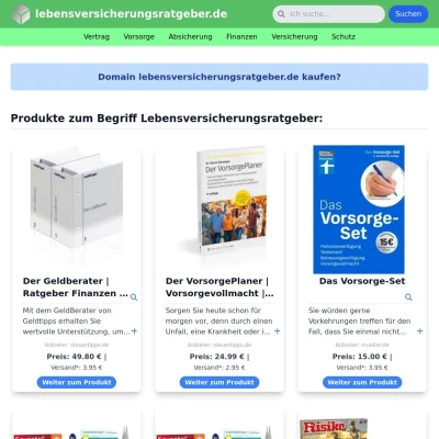 Screenshot lebensversicherungsratgeber.de