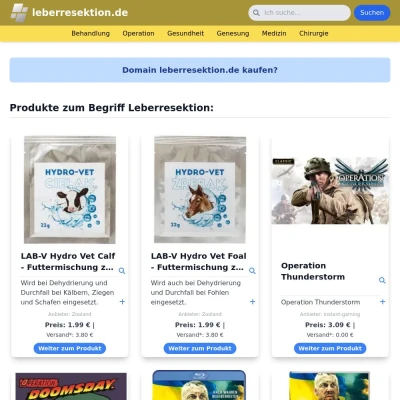 Screenshot leberresektion.de