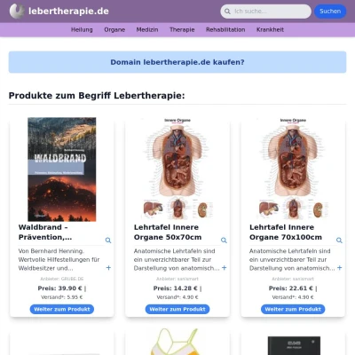 Screenshot lebertherapie.de