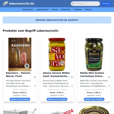 Screenshot leberwurscht.de