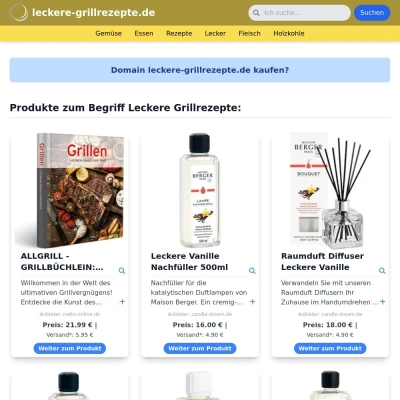 Screenshot leckere-grillrezepte.de