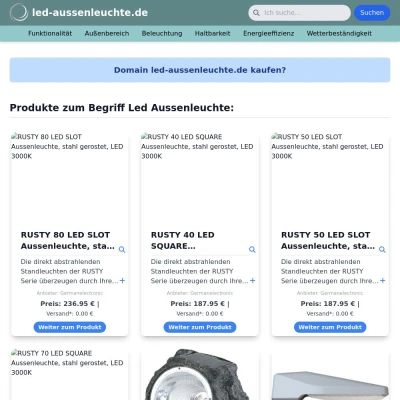 Screenshot led-aussenleuchte.de