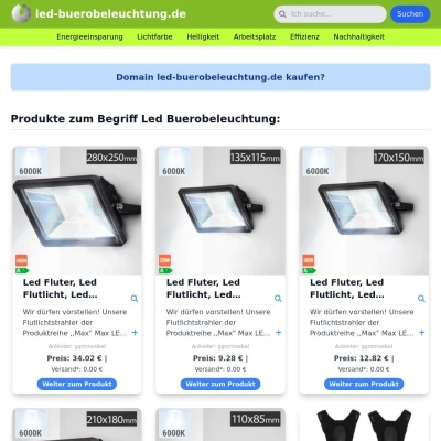 Screenshot led-buerobeleuchtung.de