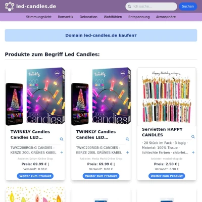 Screenshot led-candles.de