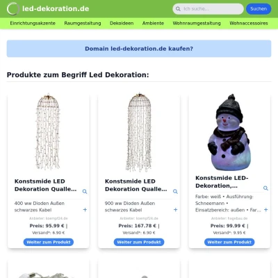 Screenshot led-dekoration.de