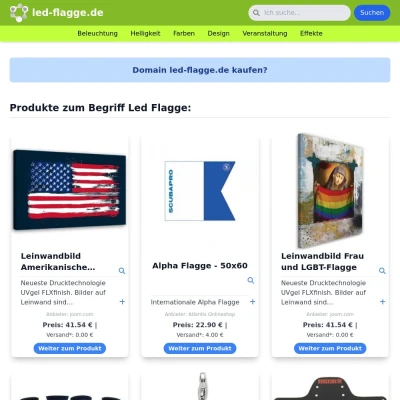 Screenshot led-flagge.de