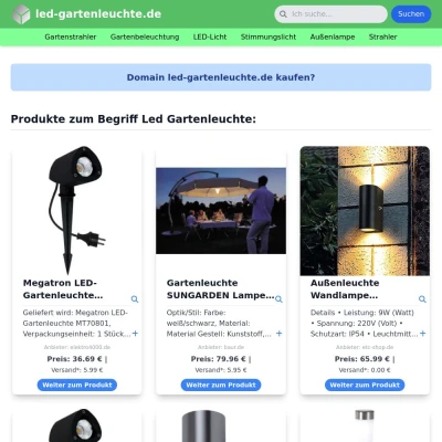 Screenshot led-gartenleuchte.de