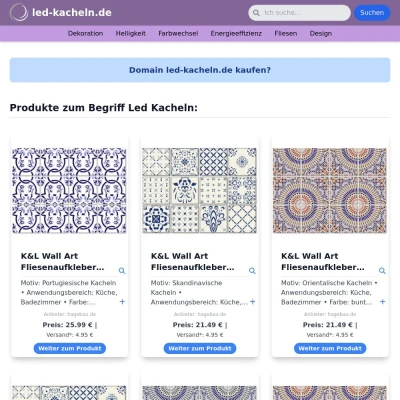 Screenshot led-kacheln.de