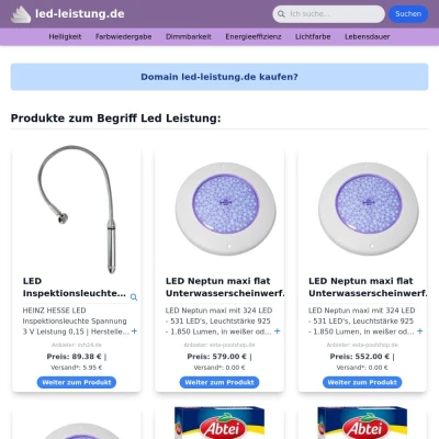 Screenshot led-leistung.de