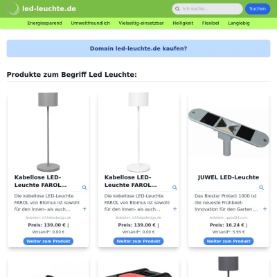 Screenshot led-leuchte.de