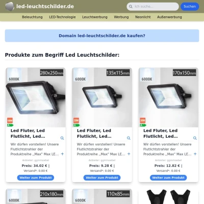 Screenshot led-leuchtschilder.de
