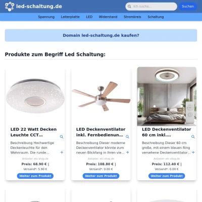Screenshot led-schaltung.de