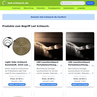 Screenshot led-schlauch.de